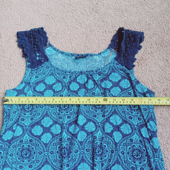 Faded Glory Weave Shoulder Strap Tank Top Women Sz S Sleeveless Totem Crew Neck - Picture 5 of 6